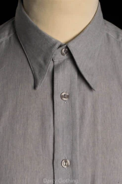 Grey Herringbone Spearpoint Collar Shirts (SH190H) -Urban Mode Shop Grey Herringbone 4
