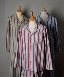 Traditional Darcy Clothing Branded Cotton Stripe Pyjamas (NW480)
