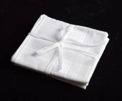 Large Cotton Pocket Handkerchiefs In White (HA102)