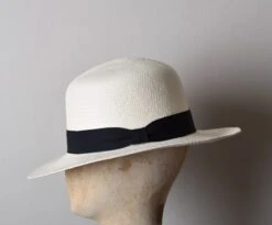 Foldable Panama In Bleached Straw (HA335) -Urban Mode Shop HA335FolderPanama Bleachsideedited