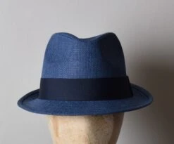 Paperstraw Trilby (HA337) -Urban Mode Shop HA337PaperstrawTrilby NavyFrontedited