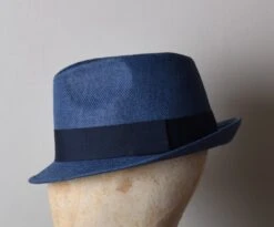 Paperstraw Trilby (HA337) -Urban Mode Shop HA337PaperstrawTrilby NavySideedited