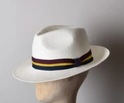 Regimental Panama In Bleached Straw (HA340)