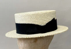 Traditional Straw Boater Hat (HA112) -Urban Mode Shop Hat1 Edit