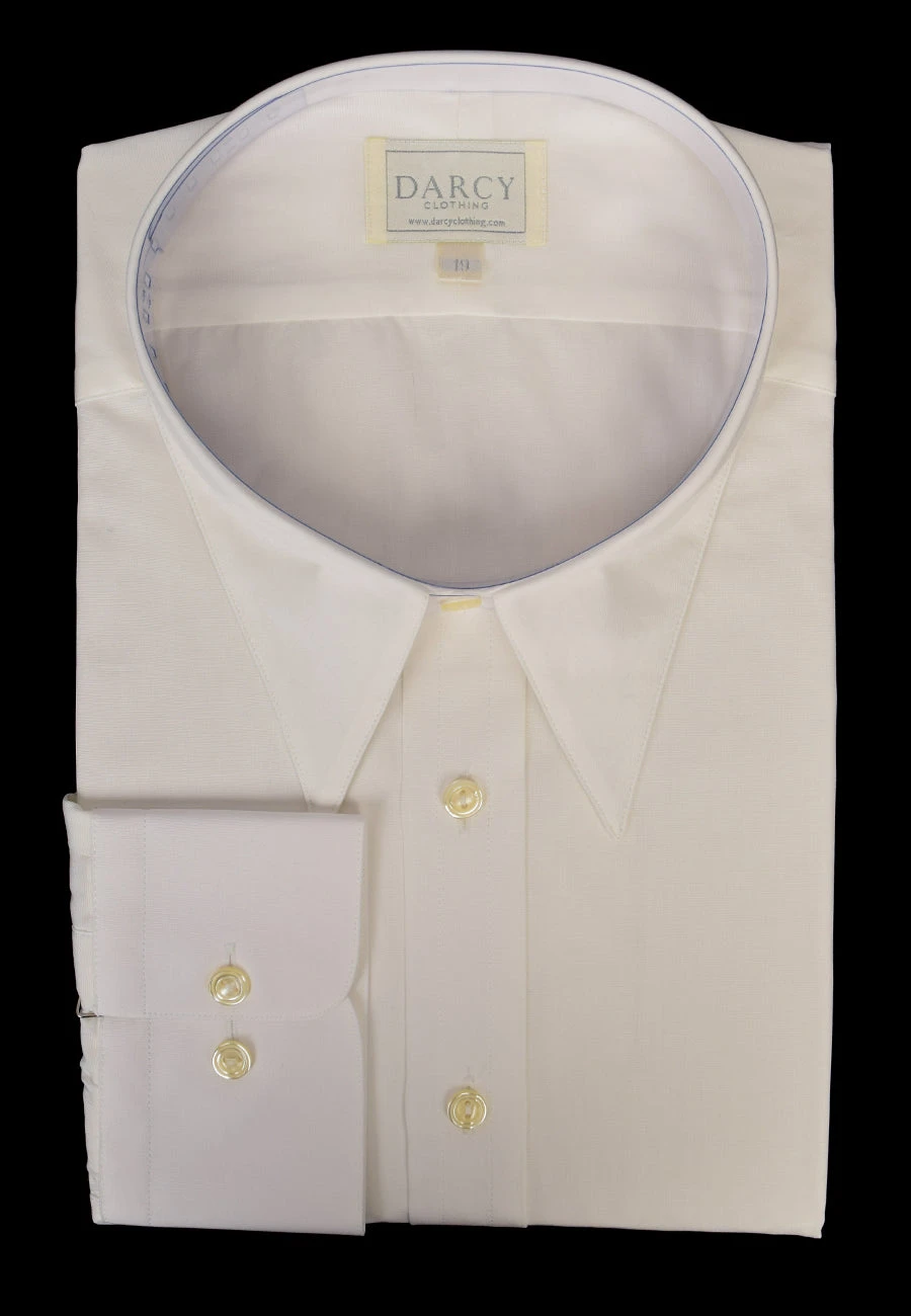 Plain Coloured Spearpoint Collar Shirt | Early C20th (SH190P) - Single Cuff 3 Plain Coloured Spearpoint Collar Shirt | Early C20th (SH190P) - Single Cuff - Image 3
