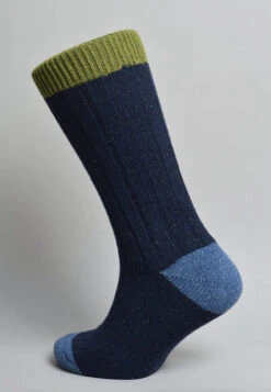 Scott-Nichol Wool Socks (SO176) -Urban Mode Shop NavyFleck