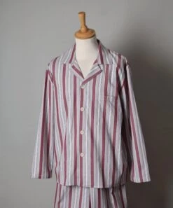 Traditional Darcy Clothing Branded Cotton Stripe Pyjamas (NW480) -Urban Mode Shop Pink 1