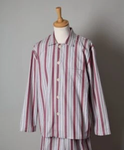 Traditional Darcy Clothing Branded Cotton Stripe Pyjamas (NW480) -Urban Mode Shop Pink 2