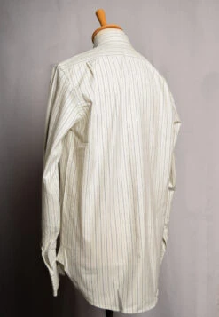 Cream / Blue Textured Stripe Grandad Shirt - Collar Attached (SH2124CA) -Urban Mode Shop Pocket3