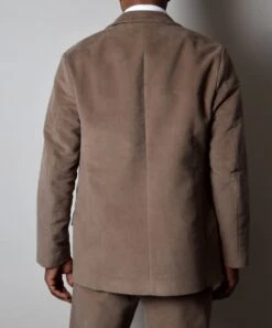 New Putty Moleskin Informal Lined C20th Jacket (JA1920-P) -Urban Mode Shop Putty Moleskin Informal Lined C20th Jacket JA1920 P Back