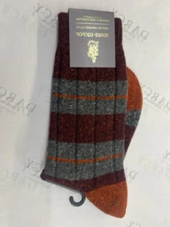 Scott-Nichol Wool Bayfield Socks (SO177) -Urban Mode Shop SO177Maroon