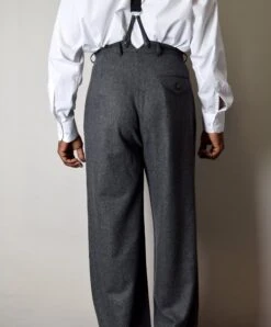 Pleated Front Trousers (TR1920) -Urban Mode Shop TR1920 Grey 3