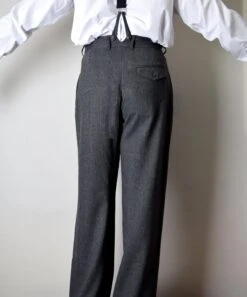 Pleated Front Trousers (TR1920) -Urban Mode Shop TR1920 O Grey 3