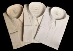 Plain Coloured Spearpoint Collar Shirt | Early C20th (SH190P) - Double - Extra Long Sleeve -Urban Mode Shop White Ivory