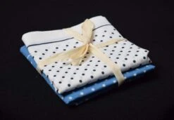 Pair Of Polka Dot Or Plain Handkerchiefs (HA120) -Urban Mode Shop WhiteandBluePOKADOT