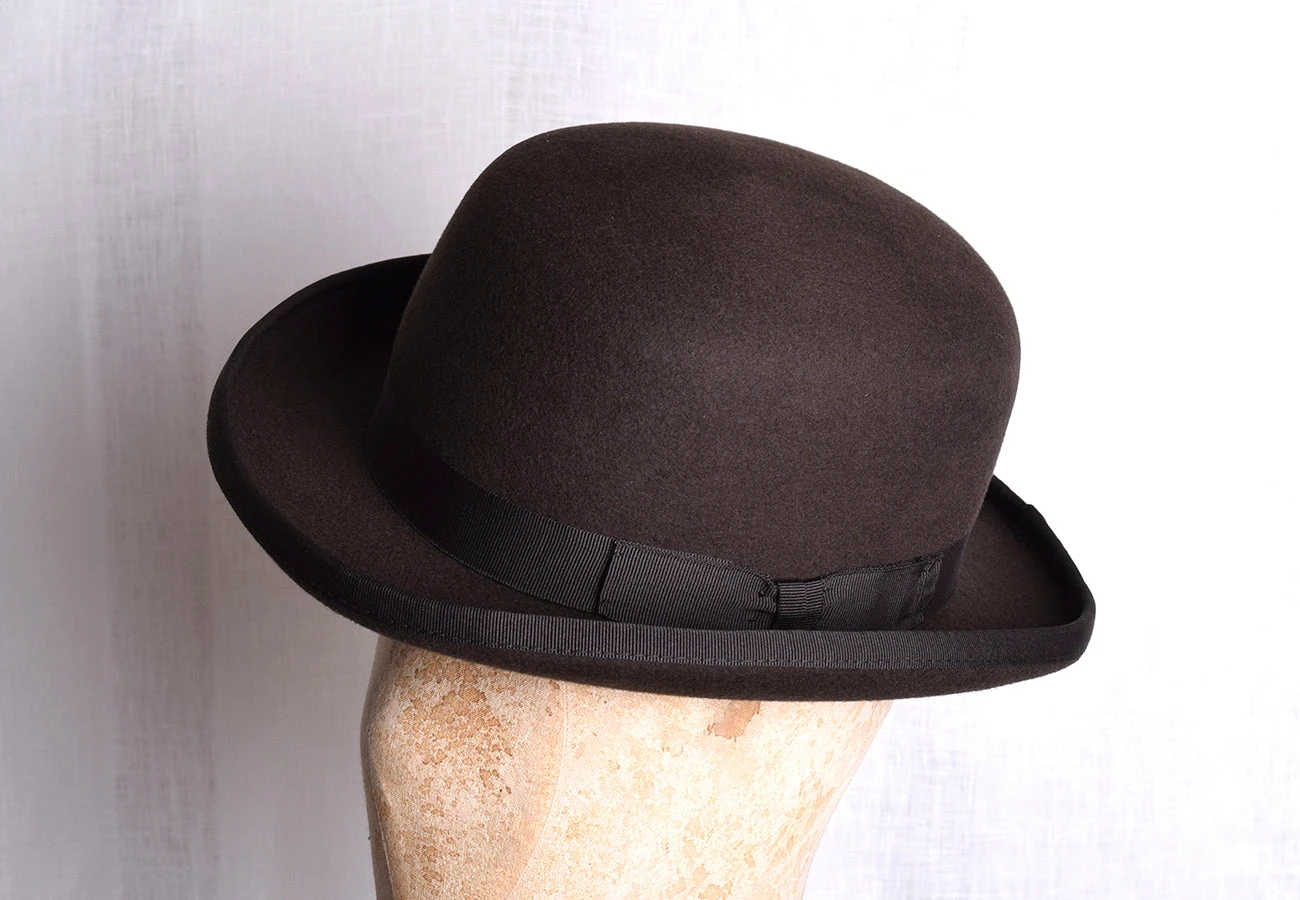 Dark Brown Bowler Hat (HA119) 3 Dark Brown Bowler Hat (HA119) - Image 3