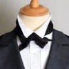 Black Victorian Silk Bow Tie (CR562B)