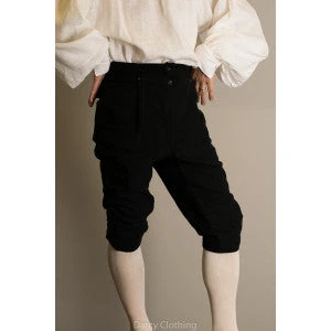C18th Formal Knee Black And White Breeches (TR210) 1 C18th Formal Knee Black And White Breeches (TR210)