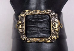 Ladies Leather Victorian Shoes Black (SP1900) 21 Ladies Leather Victorian Shoes Black (SP1900) -Urban Mode Shop buckle1