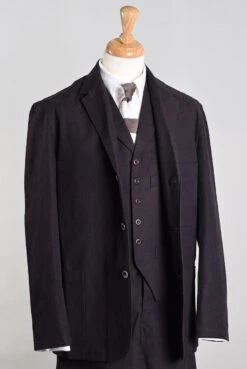 Dark Brown Brushed Herringbone Suit (GR420)