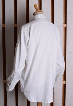 White Linen / Cotton Herringbone Shirt With Pocket - Classic Collar Or Collarless (SH2211PA) -Urban Mode Shop catt3 325c9798 482b 4a68 9a0e 7fc0696a0ec0 1