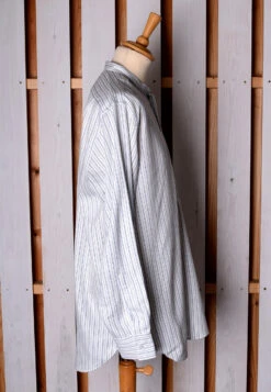 Neckband Or Collarless Blue/Black Striped Workshirt (SH220NBB) -Urban Mode Shop cless2 883c5c58 78c5 43f9 a99c a6e0464b358f