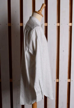 Neckband Or Collarless Green Brown Striped Workshirt (SH220NB) 11 Neckband Or Collarless Green Brown Striped Workshirt (SH220NB) -Urban Mode Shop cless3 b6750af4 cd81 4fd6 a251 d23c685baf99