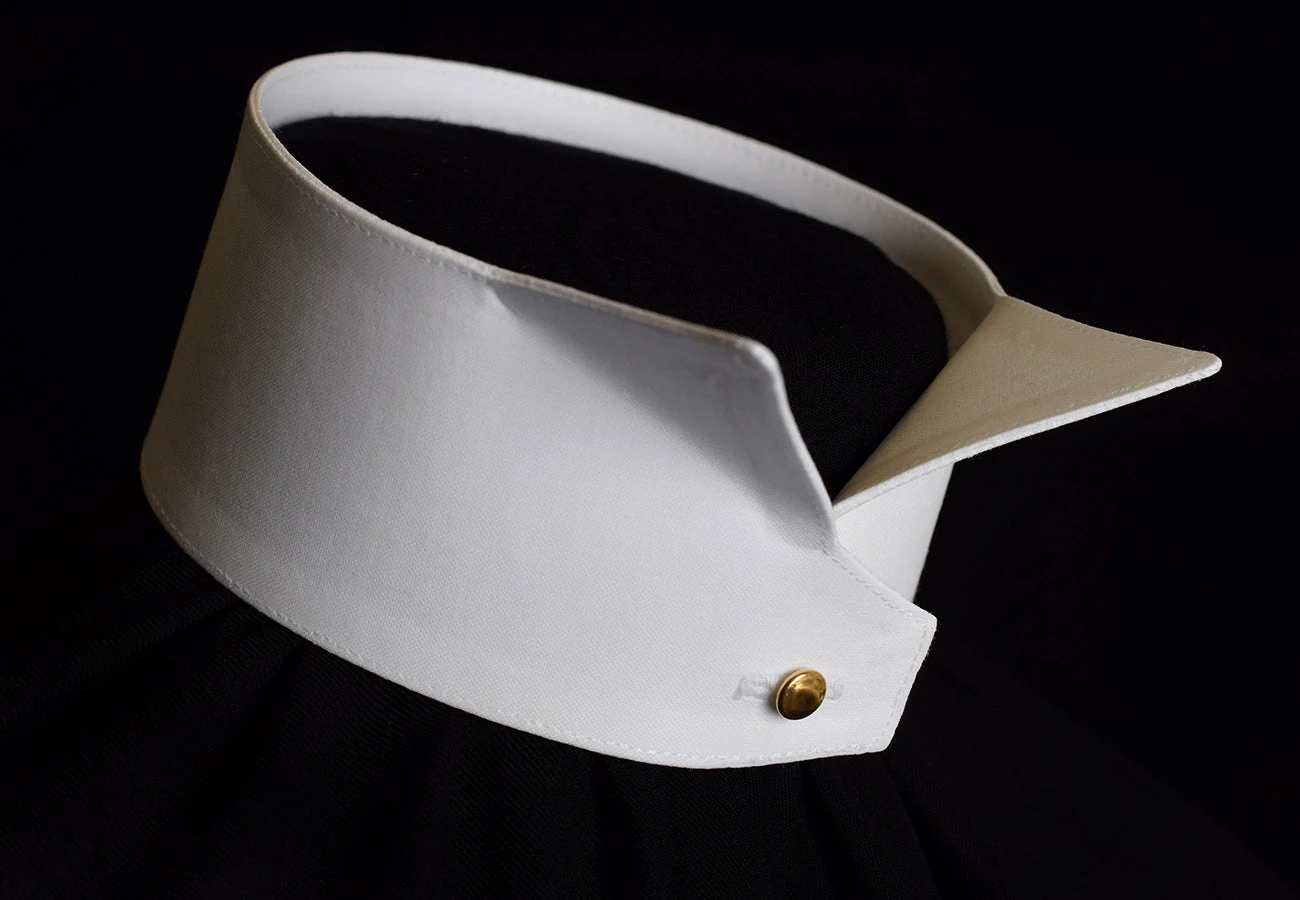 Starched 2¼in High Wing Collar (CO111) 2 Starched 2¼in High Wing Collar (CO111) - Image 2