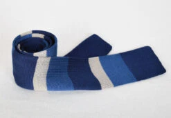 Silk Knitted Ties (CR574) -Urban Mode Shop cobalt royal grey