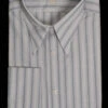 Replica Striped Fabric Spearpoint Collar Shirt | Permanent Stock (SH190R) - Colour 99 - Duck Egg Blue Stripe