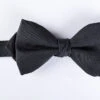 Black Silk Barathea Pointed End Bow Tie - Ready Tied (CR545BR)