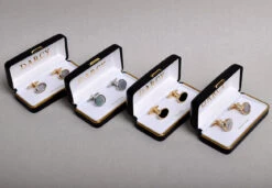 Gilt And Silver Cuff Links (ST915)