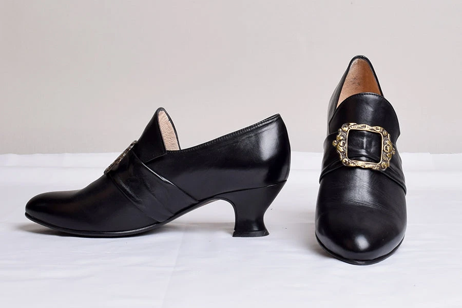 Ladies Leather Victorian Shoes Black (SP1900) 10 Ladies Leather Victorian Shoes Black (SP1900) - Image 10