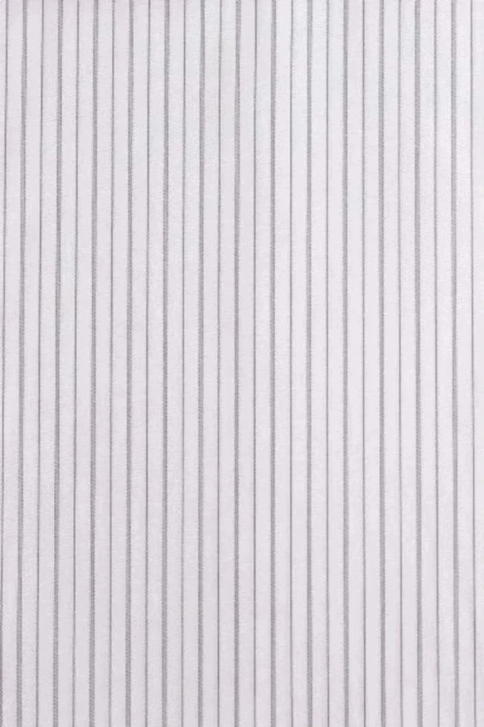 Replica Striped Fabric Neckband Tunic Shirt With Separate Collar (SH185) - Colour 60 - Black, Grey & White Stripe 2 Replica Striped Fabric Neckband Tunic Shirt With Separate Collar (SH185) - Colour 60 - Black, Grey & White Stripe - Image 2