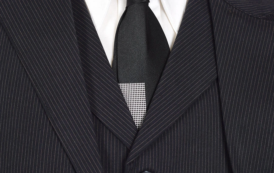 Black Pinstripe Cotton Jacket (JA330) 3 Black Pinstripe Cotton Jacket (JA330) - Image 3