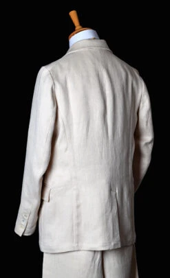 Heavyweight Ivory Herringbone Fully Lined Linen Jacket (JA933) -Urban Mode Shop editforweb3