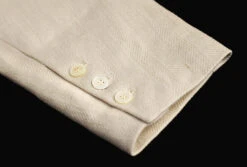 Heavyweight Ivory Herringbone Fully Lined Linen Jacket (JA933) -Urban Mode Shop editforweb4