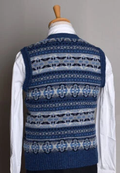 Button Through Fair Isle Waistcoat (KN150) -Urban Mode Shop kn1505
