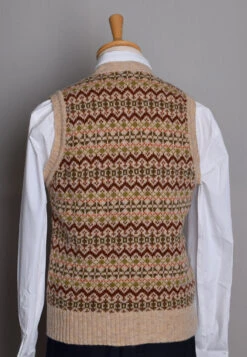 Button Through Fair Isle Waistcoat (KN150) -Urban Mode Shop kn1506