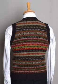 Button Through Fair Isle Waistcoat (KN150) -Urban Mode Shop kn1507