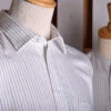 Collar Attached Green Brown Striped Workshirt (SH220CA)