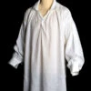 Square Cut Ivory Linen C18th Period Shirt (SH120)