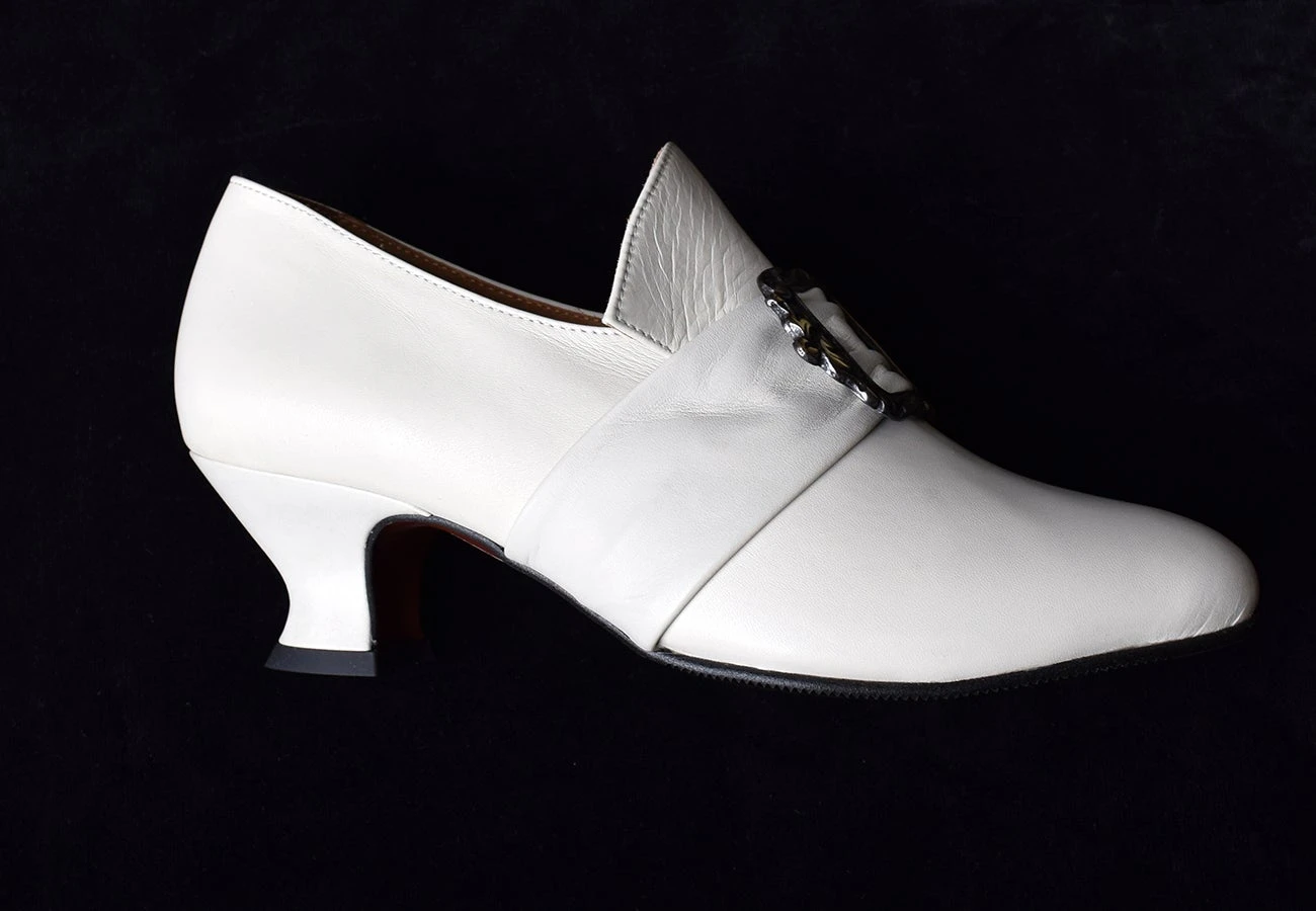 Ladies Leather Victorian Shoes Stone (SP1901) 5 Ladies Leather Victorian Shoes Stone (SP1901) - Image 5