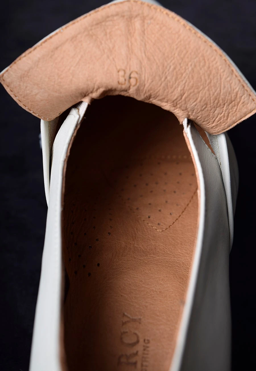 Ladies Leather Victorian Shoes Stone (SP1901) 8 Ladies Leather Victorian Shoes Stone (SP1901) - Image 8