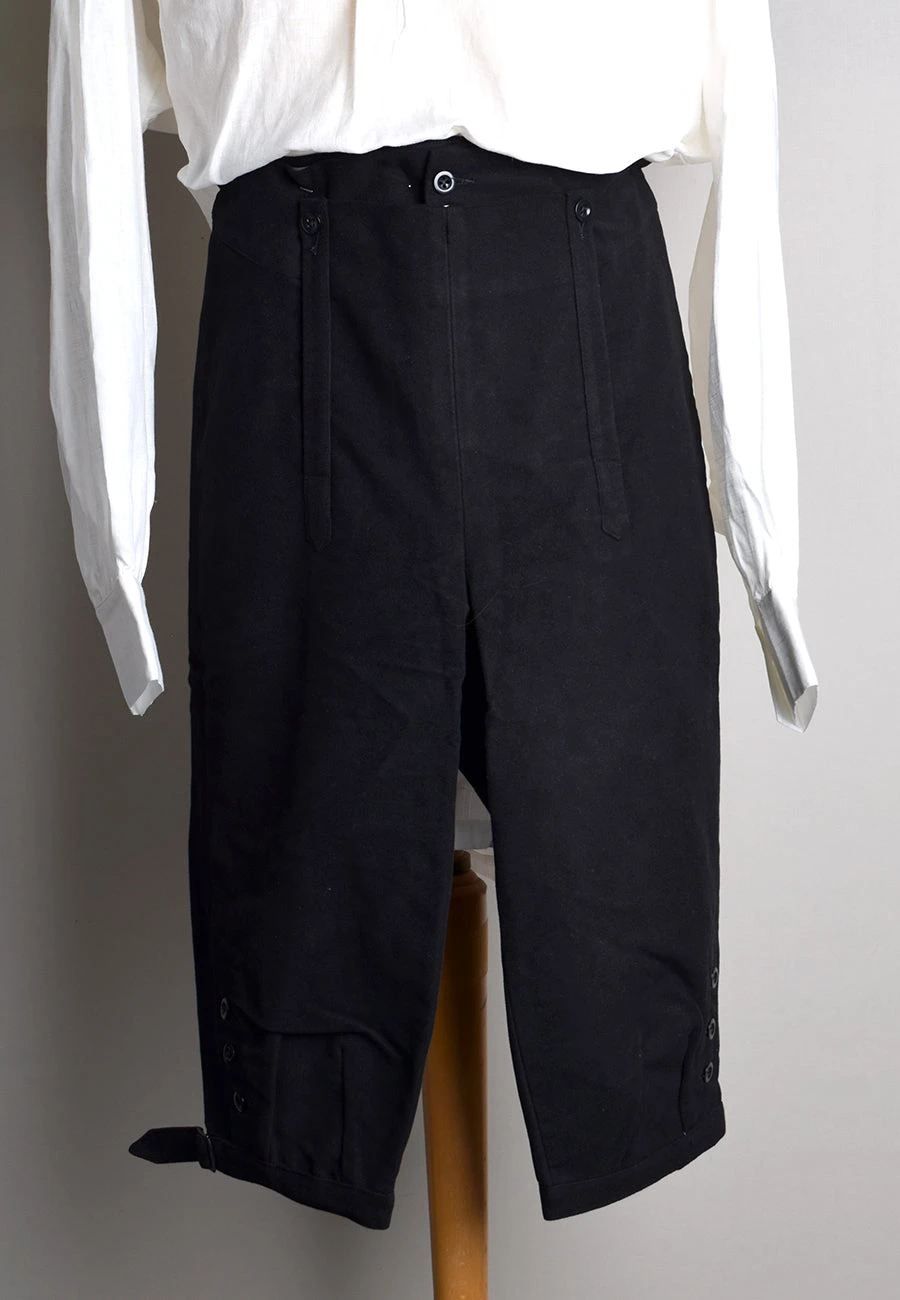 C18th Formal Knee Black And White Breeches (TR210) 3 C18th Formal Knee Black And White Breeches (TR210) - Image 3