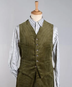 Cotton Corduroy Waistcoats - 7 Colourways (WC600) 16 Cotton Corduroy Waistcoats - 7 Colourways (WC600) -Urban Mode Shop wc600 olive WEB
