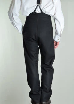 Black Victorian Fishtail Back Trousers (TR201)