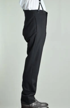 Black Victorian Fishtail Back Trousers (TR201) -Urban Mode Shop webSIDEcopy