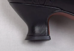 Victorian Side Zip Black Leather Boots (SP1910Z) -Urban Mode Shop zipped5